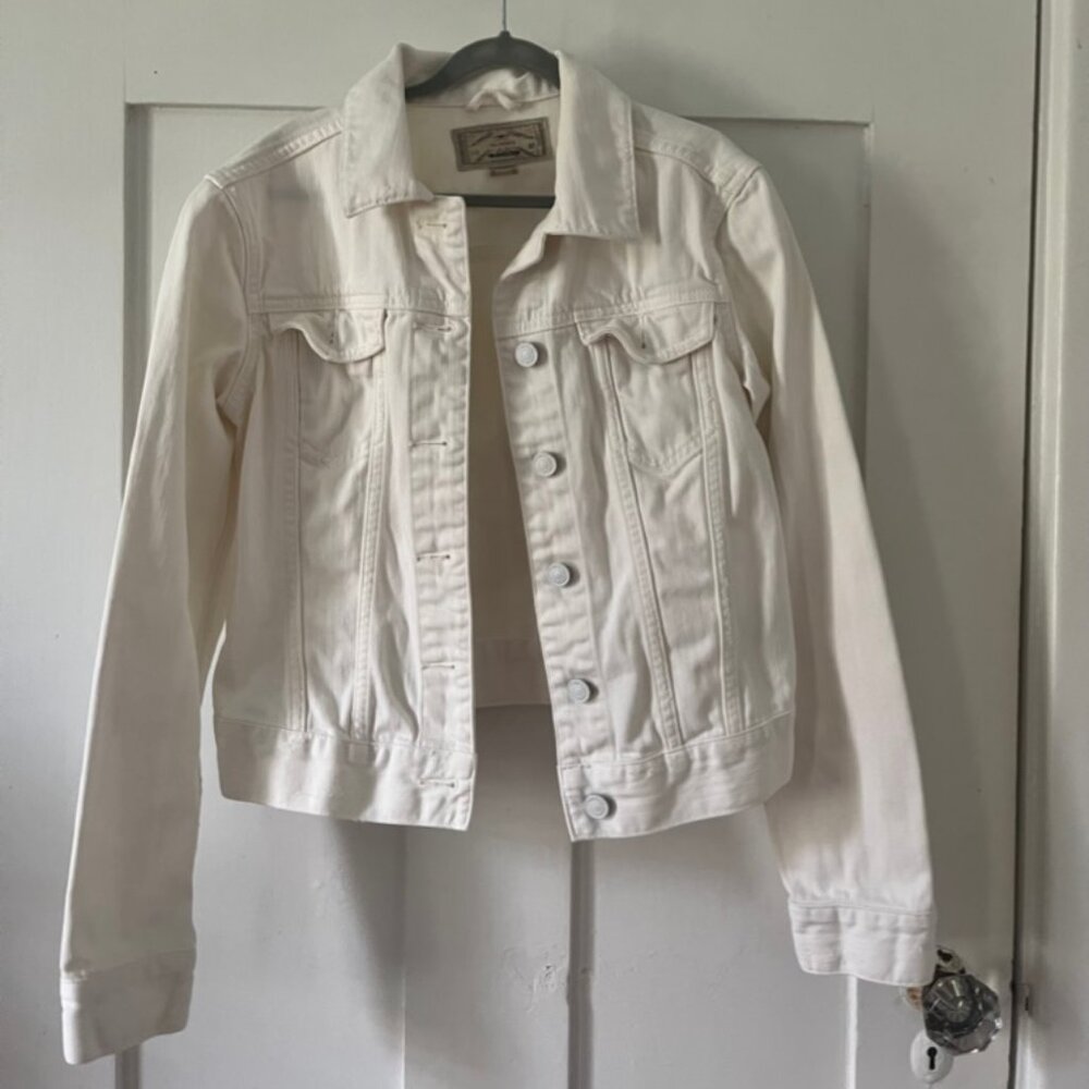 All Saints white jean jacket